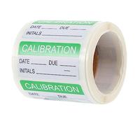 300 Pezzi Etichette di Calibrazione per Controllo Verdi Autoadesive | Campi Date Due Initials, Carta Adesiva e Vinile Rotolo, per Procedure in Ufficio