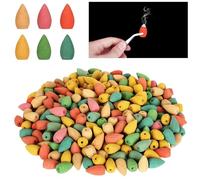300 Pezzi Incenso Coni Riflusso, Incensi a Cascata, Coni Incenso di Riflusso Mix 9 Diversi Colorati, Incensi Naturali con 1 Pinzetta, per La Meditazione Yoga Alleviare La Fatica