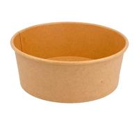 300 pezzi - Insalatiere 750 ml 320 + 18 Pe G/M2 Ø 15/12,8X6 cm Naturale Kraft.