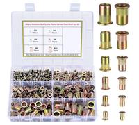 300 Pezzi Inserti Filettati M3-M10, Rivetti Filettati in Acciaio Al Carbonio, Te