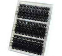 300 pezzi Kit di extension per ciglie miste 100D/90D/80D/60D/70D, extension per ciglie indipendenti per allungamento, densità e arricciatura, vassoio misto di ciglie da 12-20mm, strumenti per trucco d