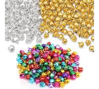 300 Pezzi Metallo Campanellini Piccole Campanelle Natalizi in Metallo per Fai da Te Mini Campane Con Occhielli Campanelle Colorate Campanellini Sonagli Piccoli per la Decorazione Natalizia 10 mm