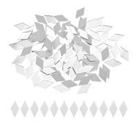 300 Pezzi Mini Specchi da Mosaico a Forma di Rombo Autoadesivi | Specchi Geometrici Piccoli e Lucidi, per Scrapbook, Decorazioni Ingresso, Pagine di Diario