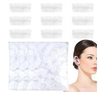 300 Pezzi Monouso Doccia Cuffie Orecchio Impermeabili, Trasparente Paraorecchie per Doccia, Protettive Copertura Dell'Orecchio con Elastici, per Capelli Doccia Bagno Balneazione Spa