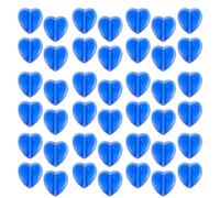 300 Pezzi Perline Acriliche a Cuore Blu 9mm, Iridescenti | Scorrimento Facile su Cordini Elastici, Finitura Lucida, per Orecchini e Intrecciati