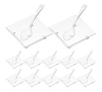 300 Pezzi Piatti Per Dolci Con Cucchiai 6,2X4,5X1,6 Cm