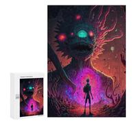 300 pezzi puzzle per adolescenti Monster Encounter in Dark Forest Puzzles per adulti: analisi dei giochi di famiglia e sfida logica di apprendimento, 300 pezzi