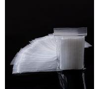 300 pezzi Sacchetti Bustine plastica richiudibili trasparenti piccole 5x7cm chiusura ermetica piccoli polietilene con zip Può essere utilizzato per conservare semi di gioielli spezie