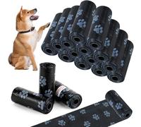 300 Pezzi Sacchetti Cane Cacca, Sacchetti Cane Biodegradabili, Nero Sacchetti per Escrementi per Cani, Raccogli Feci, Pet Bag (20 Rotoli, 15 per Rotolo)