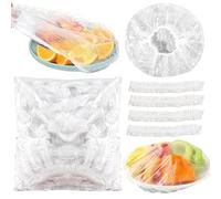 300 Pezzi Sacchetti Con Elastico, Riutilizzabili e Trasparenti Per Conservare Alimenti Freschi