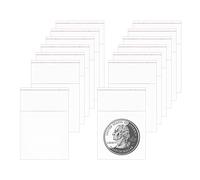 300 pezzi Sacchetti di cellophane autoadesivi 4x4cm Buste Cellophane Trasparenti Piccolo 50µm Sacchetti di polietilene quadrati minuscoli OPP per Perline Monete Bottoni Orecchini(11 Misure a Scelta)