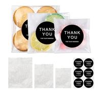 300 Pezzi sacchetti di cellophane trasparente, Sacchetti di Biscotti Autoadesivi con Pois Pallini, Sacchetti Cellophane Trasparente Autoadesivi Plastica con 300 adesivi, per Caramelle, Cioccolati