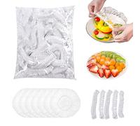 300 Pezzi Sacchetti per La Conservazione dei Cibi, Sacchetti per Conservare Freschi, Pellicola per Alimenti con Elastico, Copri Recipienti per Mantenere Freschi i Cibi
