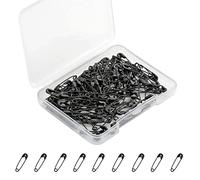 300 Pezzi spille metalliche piccole per vestiti, mini sfuse 19 mm Nere/Scatola