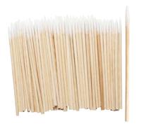 300 pezzi tamponi di cotone con manico in legno per tatuaggi permanenti, applicatori con punta, tamponi di cotone, bastoncini per assistente cosmetico per trucco, per sopracciglia, tatuaggio, trucco,