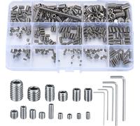 300 Pezzi Viti Senza Testa Kit, M2.5/M3/M4/M5/M6/M8 Vite Grani Filettati, Viti a