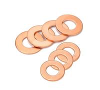300 pezzo M6 Rondelle piatte in rame rosso,6 * 13 * 1mm