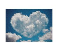300 puzzle a forma di amore fatti di nuvole puzzle personalizzati in legno per adulti foto puzzle arte appeso alla parete decorazione per compleanno, matrimonio, San Valentino, anniversario