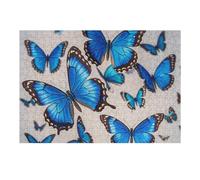 300 puzzle a forma di farfalla blu naturale, puzzle personalizzato, in legno, per adulti, foto, puzzle artistico, decorazione da appendere alla parete, per compleanno, matrimonio, San Valentino