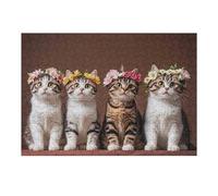 300 puzzle a forma di gatto carino con corona puzzle personalizzato in legno per adulti foto puzzle arte appeso alla parete decorazione per compleanno, matrimonio, San Valentino, anniversario
