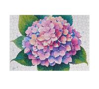 300 puzzle ad acquerello ortensia puzzle personalizzati in legno per adulti foto puzzle arte appeso alla parete decorazione per compleanno, matrimonio, San Valentino, anniversario