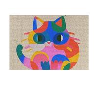 300 puzzle colorati gatti puzzle personalizzati in legno puzzle per adulti foto puzzle arte appeso alla parete decorazione per compleanno, matrimonio, San Valentino, anniversario