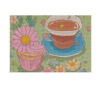 300 puzzle con fiori nel paese delle meraviglie del tè puzzle personalizzato in legno per adulti foto puzzle arte appeso alla parete decorazione per compleanno, matrimonio, San Valentino, anniversario