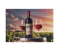 300 puzzle in legno a forma di botte di vino su bottiglia di vino, puzzle personalizzati, puzzle in legno per adulti, foto puzzle arte da appendere alla parete, decorazione per compleanno, matrimonio