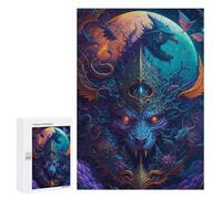 300 puzzle per adolescenti Dragon's Moonlit Majesty puzzle per adolescenti: giochi relax, regali divertenti e umoristici per ridurre lo stress, 300 pezzi