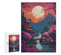 300 puzzle per adolescenti, magenta, arancione, paesaggio puzzle, per adulti, gioco a mano, ma divertente e umoristico, regalo di compleanno, regalo, 300 pezzi
