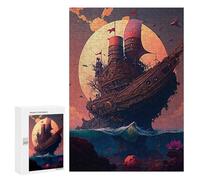 300 puzzle per adolescenti mistici Ship Under Full Moon enigmi per adulti giochi di pensiero regali per donne regali unici per compleanno e Natale 300 pezzi