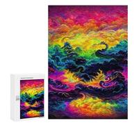 300 puzzle per adolescenti Rainbow Clouds in Paradise -1 puzzle per adolescenti: giochi relax, regali divertenti e umoristici per ridurre lo stress, 300 pezzi