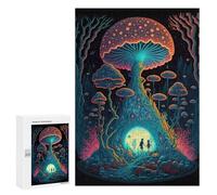 300 puzzle per adulti Enchanted Mushroom Forest Puzzle per giochi relax, un'opera d'arte per Natale e compleanno, 300 pezzi