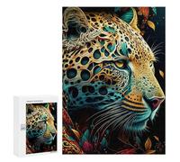 300 puzzle per adulti, leopardo in abstract art, puzzle relax, un'opera d'arte per Natale e compleanno, 300 pezzi