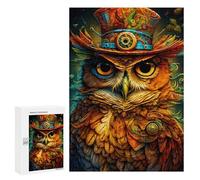 300 puzzle per adulti steampunk gufo artistico puzzle per ragazzi gioco a mano taglio preciso interazione genitore-figlio 300 pezzi