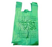 300 PZ Circa 4 kg di Sacchetti A Strappo Verdi 32X60 ROBUSTI Ultra Resistenti per LA Spesa Buste Biodegradabili compostabili 2015/720 Standard Uni EN 13432:2002