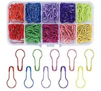 300 Pz Spille di Sicurezza, Spille da Balia in 10 Colori, Spille da Calabash, Spille Pin Segnapunti per Fai da Te Abbigliamento Crafting Contrassegno Punto di Lavoro a Maglia