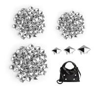 300 PzRivetti Punk, Borchie Decorative Ribattini, Rivetti a Vite Avvitabili Piramidale, Rivetti a Punta Quadrati in Metallo,Borchie per Tessuti Scarpe Pelle Borsette Jeans Cintura Fai Da Te(8/910mm)