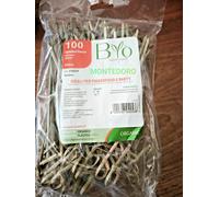 300 SPIEDINI FIOCCO BASTONCINI IN BAMBOO RESISTENTI H 15 CM. PARTY FINGERFOOD