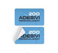 300 Stickers adesivi personalizzati formato a scelta - Stampa adesivi etichetta personalizzata con logo, scritte o immagini etichette multiuso (Rettangolo, 5x3 cm)