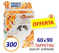 300 Tappetini Assorbello PREMIUM 60x90 - Traverse Assorbenti Cane Pannolini Cani