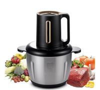 300 W tritatutto elettrico, frullatori, frullatori e robot multifunzione con ciotola in acciaio inox 2,5 L, robot frullatore piccolo con 3 livelli di velocità e 4 lame in acciaio inox per carne e