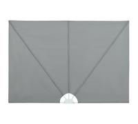 300 x 150 cm grigio pieghevole tessuto e scomparti laterali in acciaio - parasole perfetto per giardino, terrazza e balcone, durevole, robusto, facile da riporre