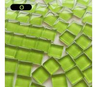 300 x Quadrato Vetro Mattonelle di Mosaico Solido Trasparente per Fai Arti Casa