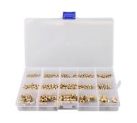 300 X Threaded Inserts M2/M2.5/M3/M4 /M5 M6 Inserire Dadi Ottone Filettato