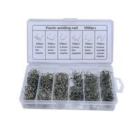 3000/1200/600pcs Macchina di Riparazione Plastica Saldatura Cucitrice a Caldo Paraurti Parafango Saldatore Graffette Kit Per La paraurti(3000Pcs In Box)