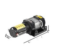 3000-1350 0LBS 12V Verta elettrica for roulotte 4x4 Syntheic Ropes Torching cinghia con controllo wireless ATV Camion fuori strada,Attrezzatura Efficiente(4500lbs Silver Rope)