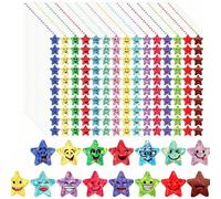 3000 adesivi a forma di stella glitterati, design per il viso, 1500 pezzi per ricompense degli studenti e grafici comportamentali, forniture per insegnanti autoadesive 10 fogli 1500 pezzi [colori e st