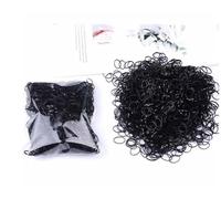 3000 Elastici Ultrasottili E 50 Fermagli Neri Con Una Sola Parola, Elastici E Resistenti, Styling Per Capelli Intrecciati Fai-Da-Te, Strumenti Elastici Per Capelli Per Bambini (Nero).