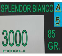 1000 FF A5 RISMA CARTA BIANCA SPLENDOR x STAMPANTE LASER INKJET FAX 80GR